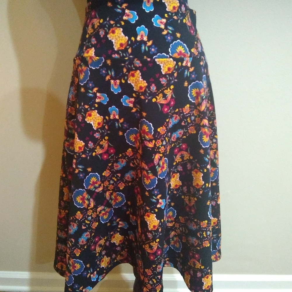 Lularoe Azure Floral A-line Skirt